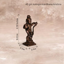 Kalinga Mardana Krishna Idol 40gm, Pure Copper