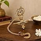 Brass Peacock Hanging Diya | 5-Wick | Antique Finish | Pack of 1