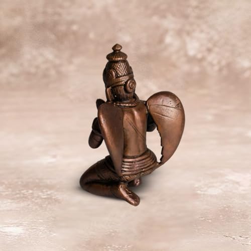 Leg Down Garuda Idol in Pure Copper, 330gm