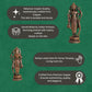 Copper Idol Lord Rama Idol with Bow & Arrow | Antique Brass Finish