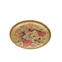Brass Pooja Thali Set | Traditional Pooja Plate with Diya, Kalash, Cups & Accessories