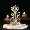 210 gm Sitting Vishnu Panchloha Idol | 8 CM Height | Handmade Traditional Lord Vishnu Religious Statue
