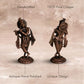 Round Base Krishna Idol 50gm, Pure Copper