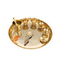 Engraved Brass Puja Thali Set | 8 Pcs Designer Plate with Floral Carvings, Diya, Kalash, Bell, Bowls & Spoon