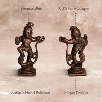 Kalinga Mardana Krishna Idol 40gm, Pure Copper