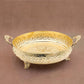 Mughal Carving Fruit Bowl Handle 10"inch | 640 gm Decorative Serving Tray & Platter