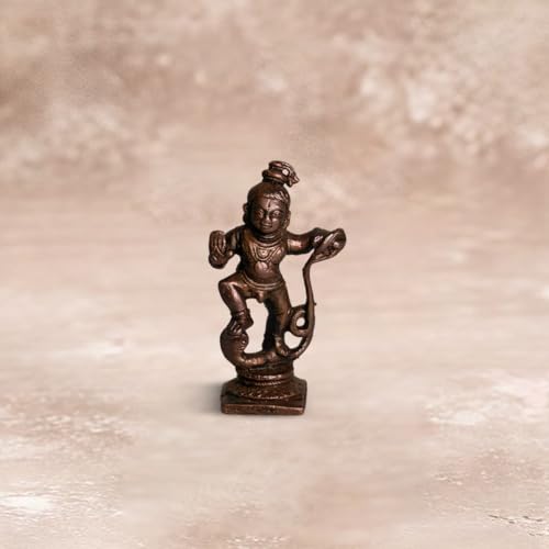 Kalinga Mardana Krishna Idol 40gm, Pure Copper