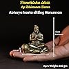 Abhaya Hasta Sitting Hanuman Panchloha Idol | 210 gm | 6 CM Height | Handmade Traditional Lord Hanuman Statue