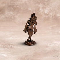 Round Base Krishna Idol 50gm, Pure Copper