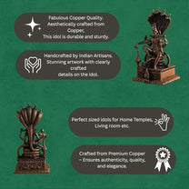 Nataraja Shiva Statue | Brass Finish Mahadev Idol Sitting on Snake with Sheshnaag