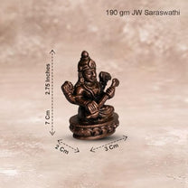 Saraswati Idol 190gm, Pure Copper