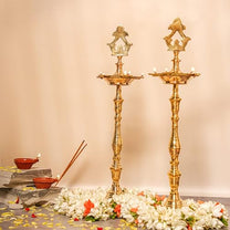 Padi Deepa – Brass Pooja Oil Lamp | Height- 46.5
