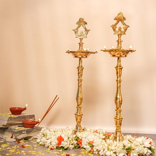 Padi Deepa – Brass Pooja Oil Lamp | Height- 46.5