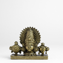 150 gm Balaji Face Panchloha Idol | Size 5 × 6 × 2.5 CM | Handcrafted Tirupati Balaji Divine Face for Home & Temple Décor