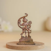 Side Hanuman | 2-Inch 30gm Handmade Copper Idol | Mini Hanuman Murti for Pooja | Home Temple & Car Dashboard Decor