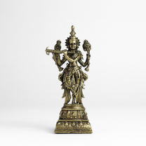 260gm South Krishna Panchloha Idol | Size 9 × 3 × 3 CM | Handcrafted Traditional Divine Statue for Home & Temple Décor