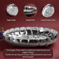 Etching Halwa Plate for Pooja & Serving | Silver Finish Decorative Sweet Prasad Plate | Traditional Temple Home Mandir Festive Use | Size 22.6 cm Diameter