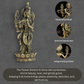 Flower Bottom Krishna Panchloha Idol | Size 10 × 3 cm | Approx 170 gm | Handcrafted Lord Krishna Statue for Home Temple and Pooja