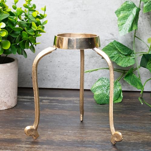 Swastik Abhishek Stand – 6 Inch Large Brass Puja Stand