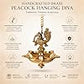 Brass Peacock Hanging Diya | 5-Wick | Antique Finish | Pack of 1