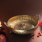 Mughal Carving Fruit Bowl Handle 10"inch | 640 gm Decorative Serving Tray & Platter