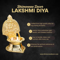 Gaja Lakshmi Kamakshi Brass Diya for Pooja | 5.75 Inch, 380g