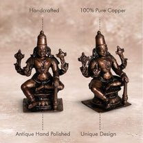 Sitting Vishnu Idol 280gm, Pure Copper