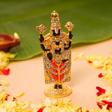 Gold-Plated Tirupati Balaji Stone Idol | 9 CM