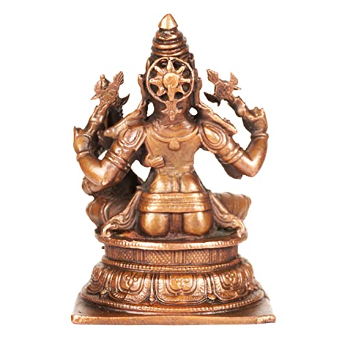Copper Varaha Lakshmi Idol | 4-Inch | Patina Antique Finish | 630 gm | 1 Pc