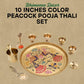 Brass Pooja Thali Set | Traditional Pooja Plate with Diya, Kalash, Cups & Accessories