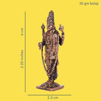 Copper Balaji Idol Spl, 30 Grams, 2.25 inches, Pack of 1 Piece