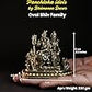 Oval Shiv Family Panchloha Idol | 2.6 Inches Height | 330 Gram Handmade Traditional Hindu Religious Statue