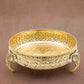 Carving Elephant Plate 8"inch | 620 gm Decorative Brass Plate & Bowl