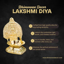 Gaja Lakshmi Kamakshi Brass Diya for Pooja | 7.5 Inch, 750g