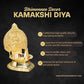 Rajarajeshwari Kamakshi Brass Diya for Pooja | 6.5 Inch, 560g