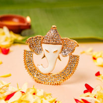Gold Plated Chandra Ganpati Idol (6 CM)