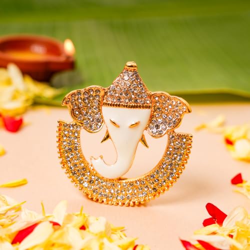 Gold Plated Chandra Ganpati Idol (6 CM)