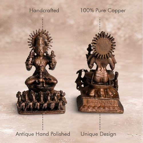 Surya Big Size Idol in Pure Copper, 520gm