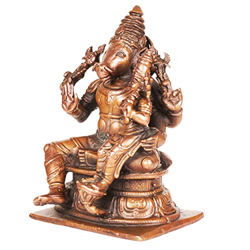 Copper Varaha Lakshmi Idol | 4-Inch | Patina Antique Finish | 630 gm | 1 Pc