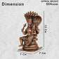 5-Inch Copper Handmade Lakshmi Narasimha Idol | Patina Antique Finish | 750 gm | 1 Pc