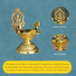 Brass Lakshmi Deepam | Gold Polish Oil Lamp with Goddess Lakshmi Design