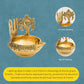 Brass Pooja Diya with Shankh Chakra & Namam | Handcrafted Golden Finish