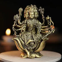 Gayatri Devi Panchloha Idol | 3 Inches Height | 320 Gram Handmade Traditional Hindu Religious Statue
