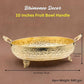 Mughal Carving Fruit Bowl Handle 10"inch | 640 gm Decorative Serving Tray & Platter