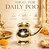 Brass Kindi | Lota | Lutiya | Pooja Kalash for Pooja Room Decor, 4 inches, 450gm