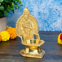 Sai Baba Kamakshi Brass Diya for Pooja | 5.5 Inch, 330g