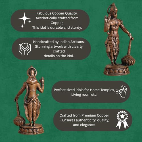 Lord Hanuman Idol with Gada | Antique Brass Finish