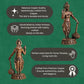 Copper Idol Lord Hanuman Idol with Gada | Antique Brass Finish