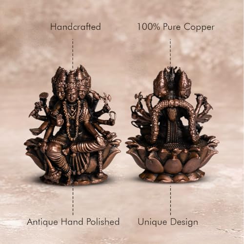 Gayatri Devi Idol in Pure Copper, 320gm