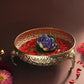 Carved Elephant Thali 10 Inch 830g - Handcrafted Brass Decorative Bowl
